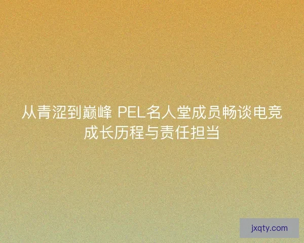 从青涩到巅峰 PEL名人堂成员畅谈电竞成长历程与责任担当